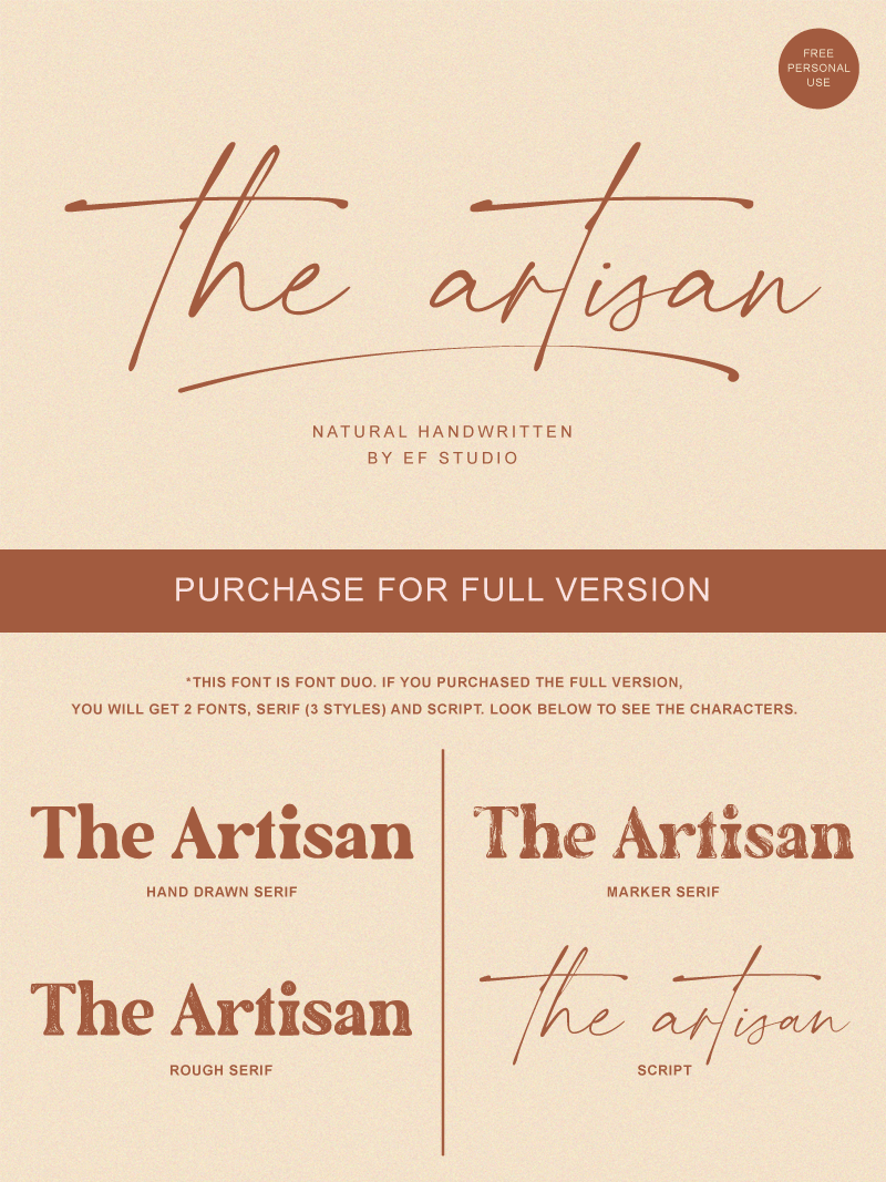 The Artisan Font