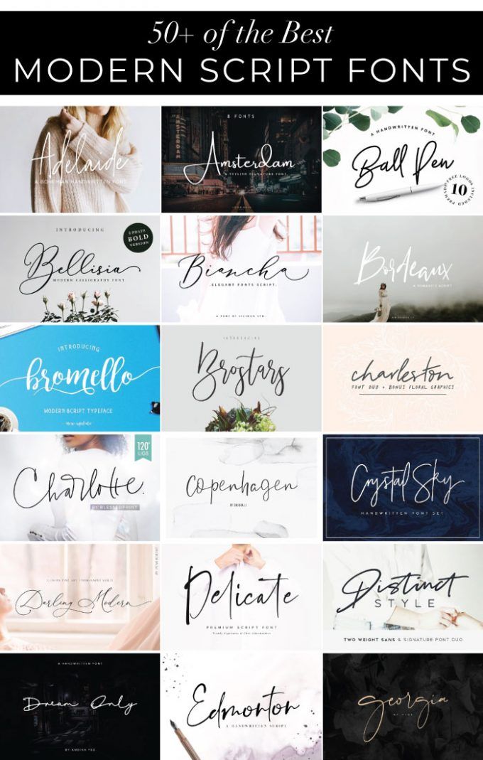 50+ of the BEST Modern Script Fonts