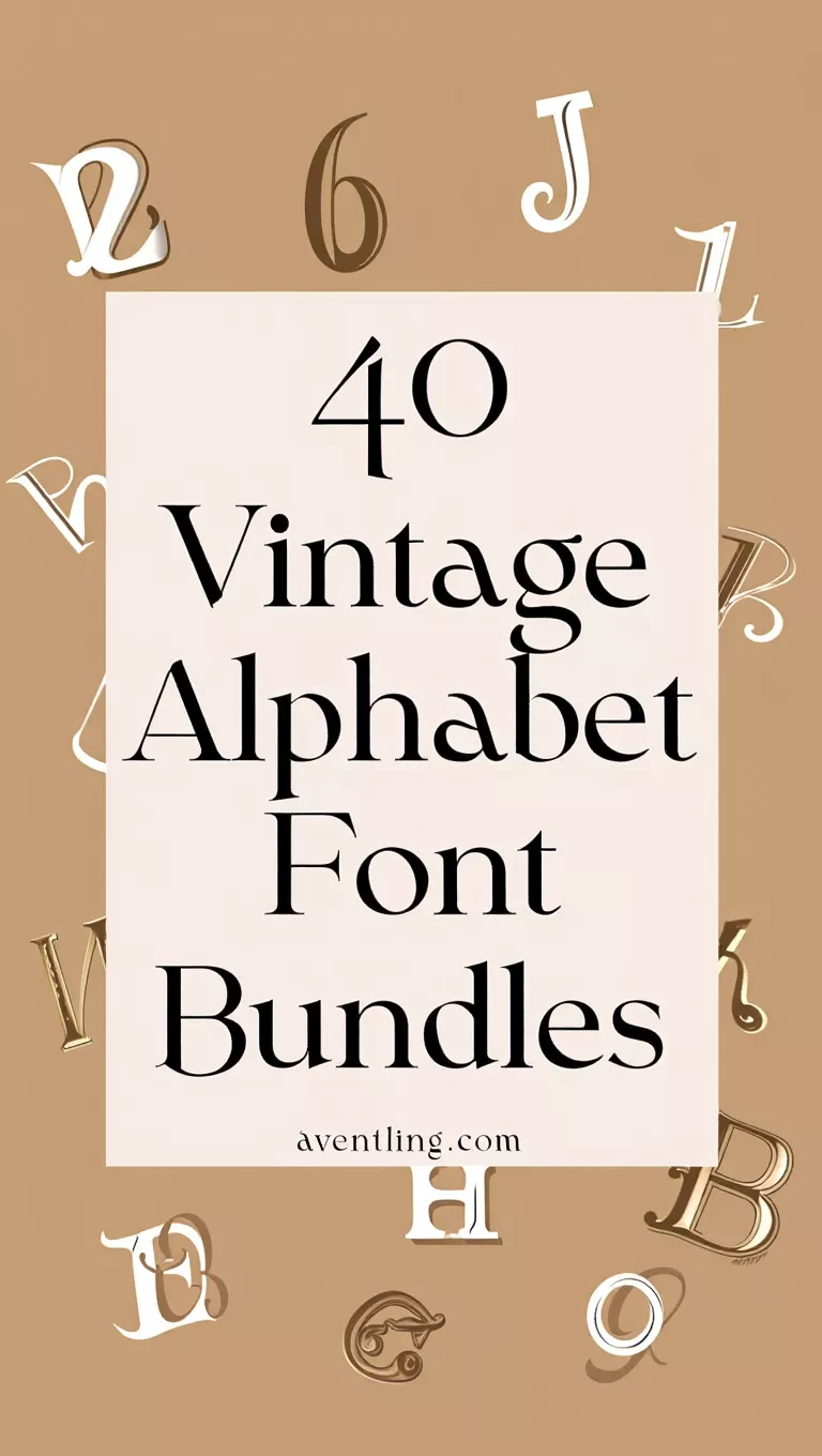 40 Vintage Alphabet Font Bundles for Timeless Design