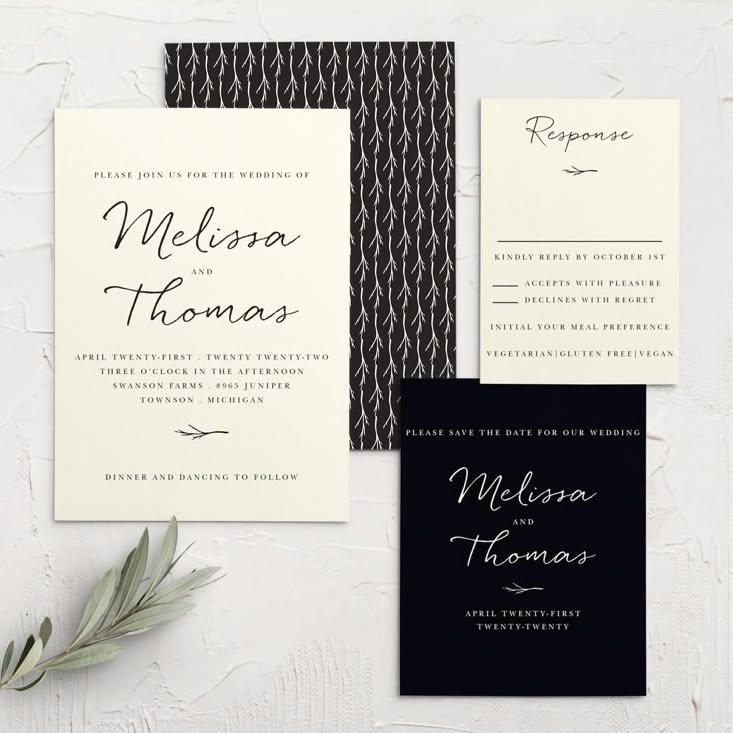 Weathered Twig Wedding Invitations