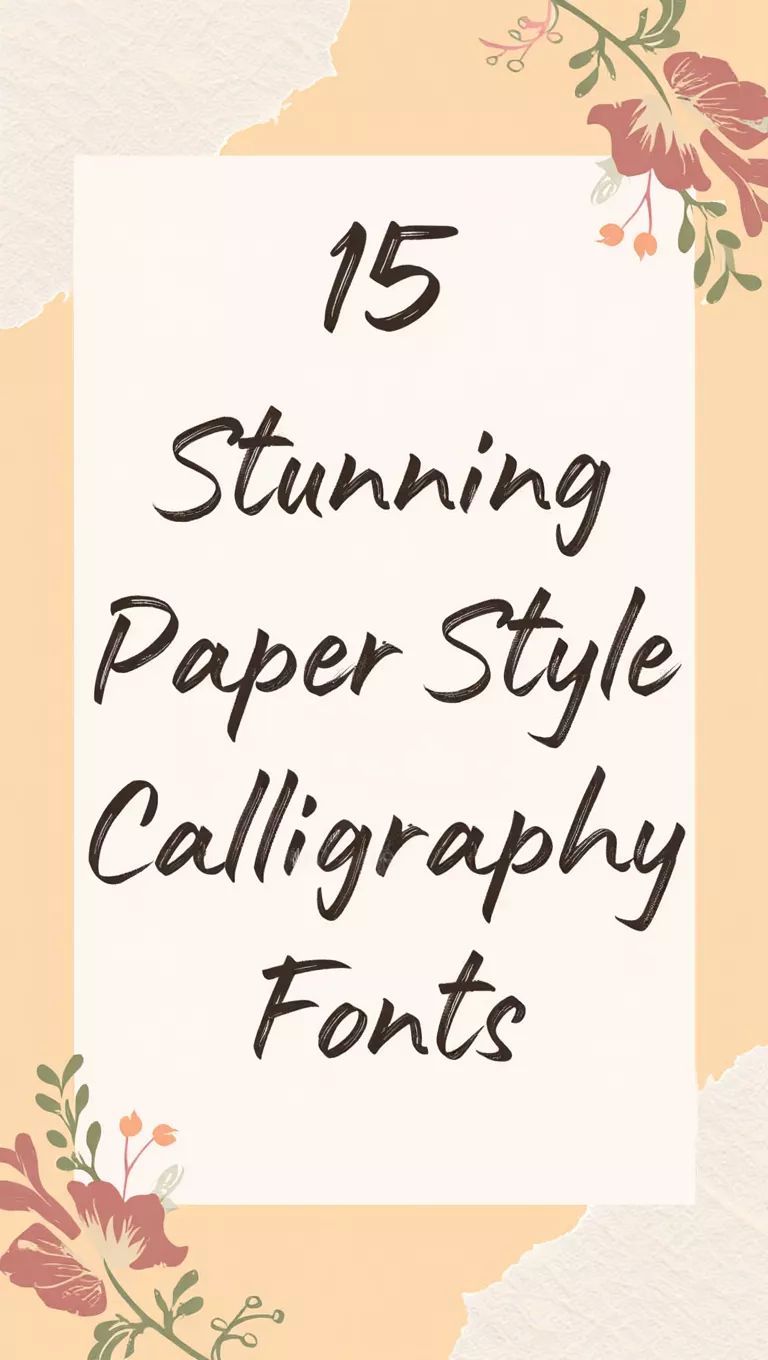 15 Stunning Paper Style Calligraphy Fonts to Elevate Your Designs