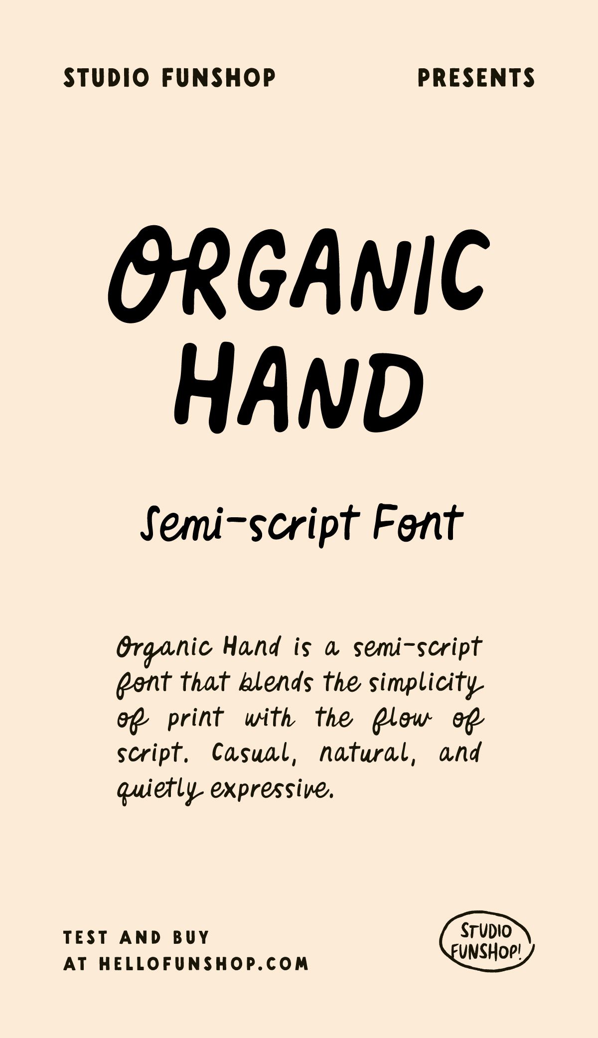 Organic Hand — Semi-script Font