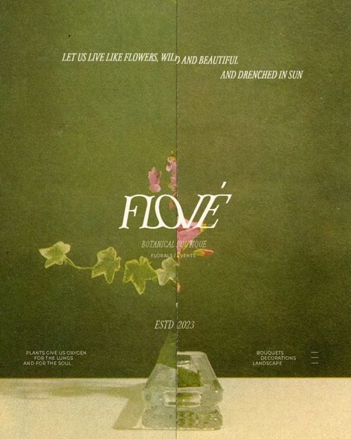 Дизайн→логотип|фирменный стиль|нейминг on Instagram: «𝐅𝐋𝐎𝐕𝐄 / 𝒃𝒐𝒕𝒂𝒏𝒊𝒄𝒂𝒍 𝒃𝒐𝒖𝒕𝒊𝒒𝒖