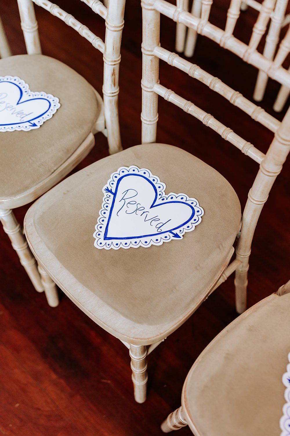 Heart Reserved Seat Sign Wedding