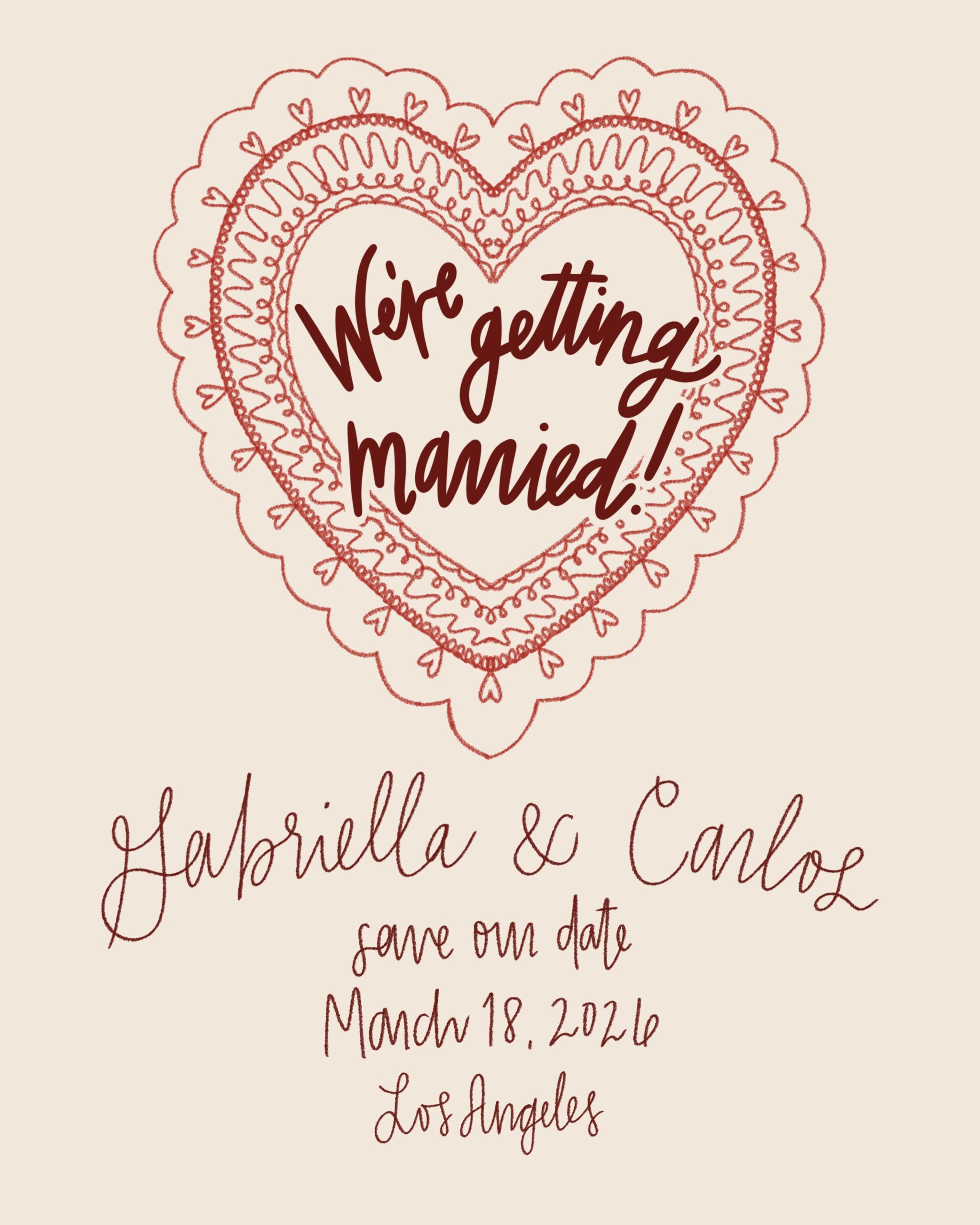 Romantic Save The Date | Wedding Stationery, invitation, we’re getting married | makaycreates