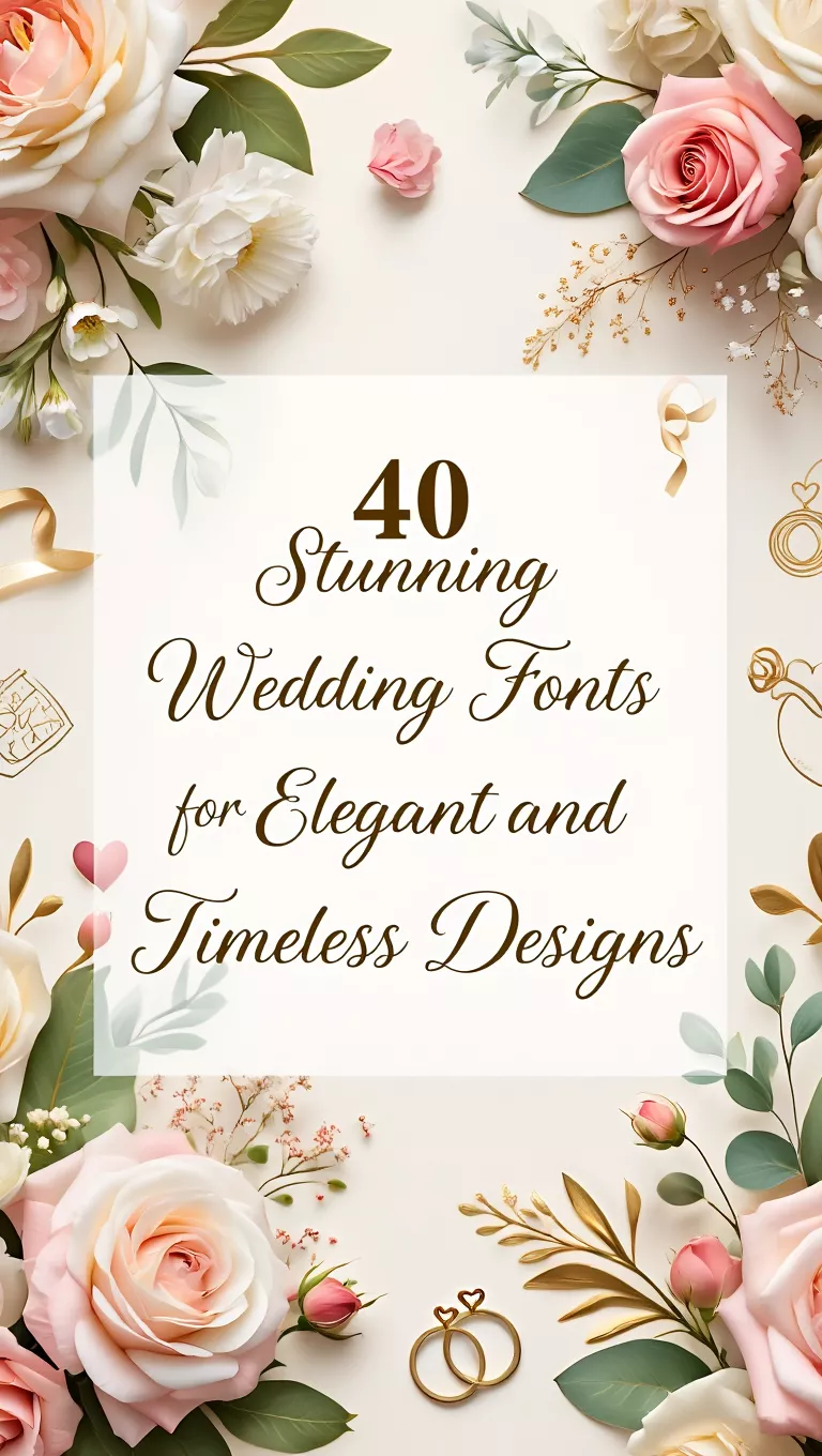 40 Stunning Wedding Fonts for Elegant and Timeless Designs