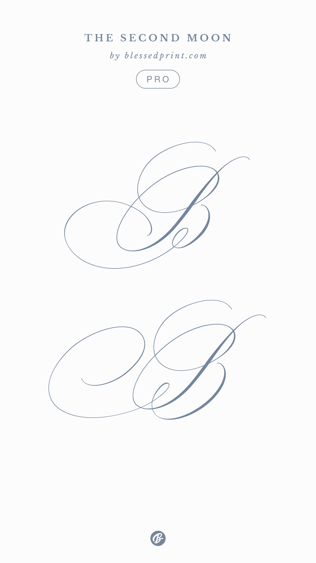 Dramatic Uppercase B Flourish – Luxury Wedding Script Font