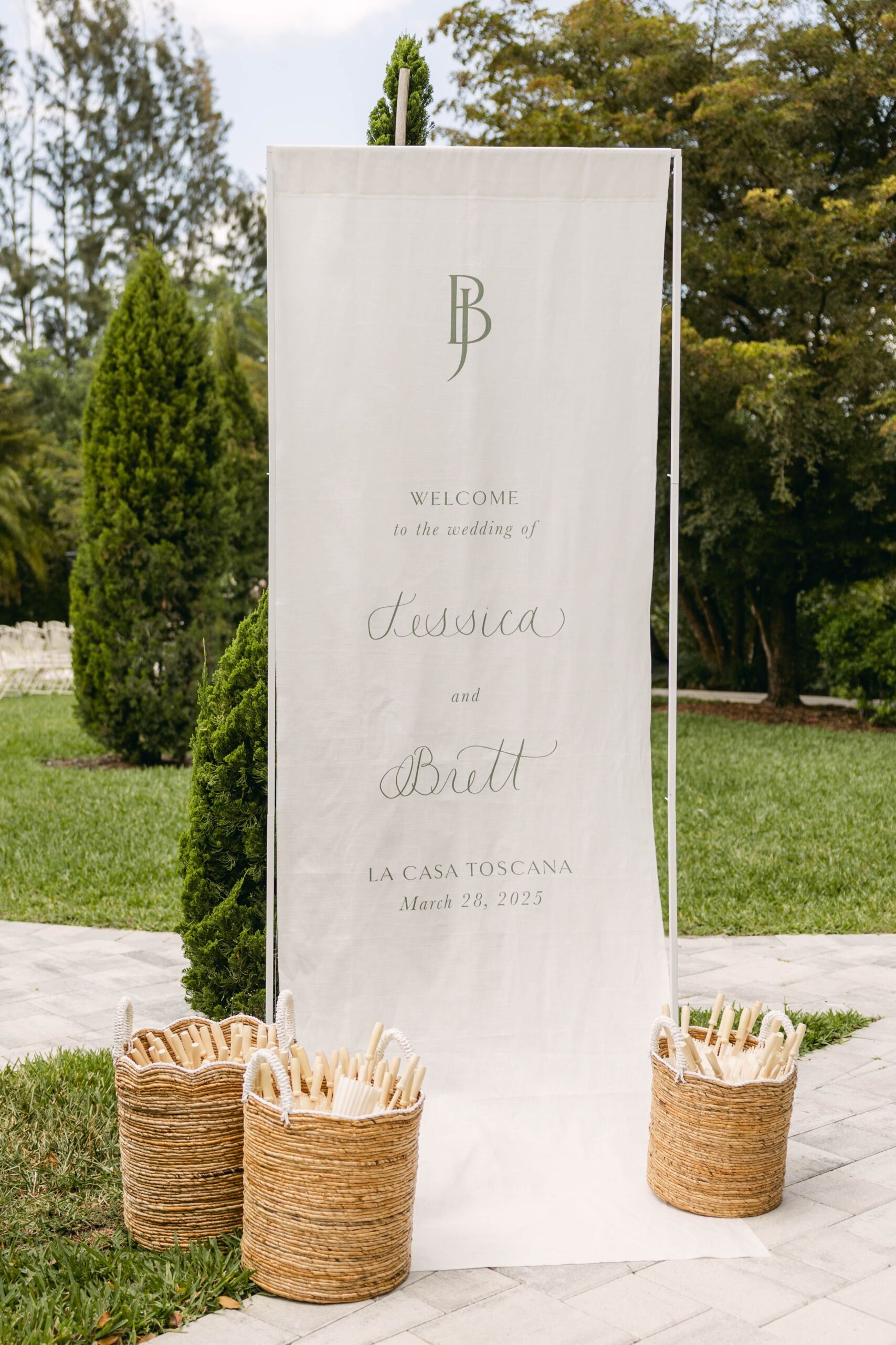 Linen Welcome Sign