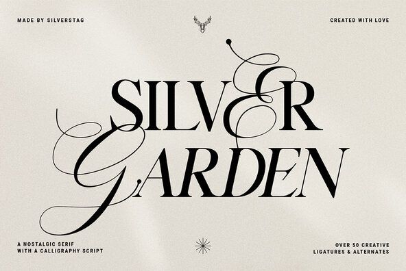 Silver Garden Typeface: A Unique Blend of Elegance and Vintage — YouWorkForThem