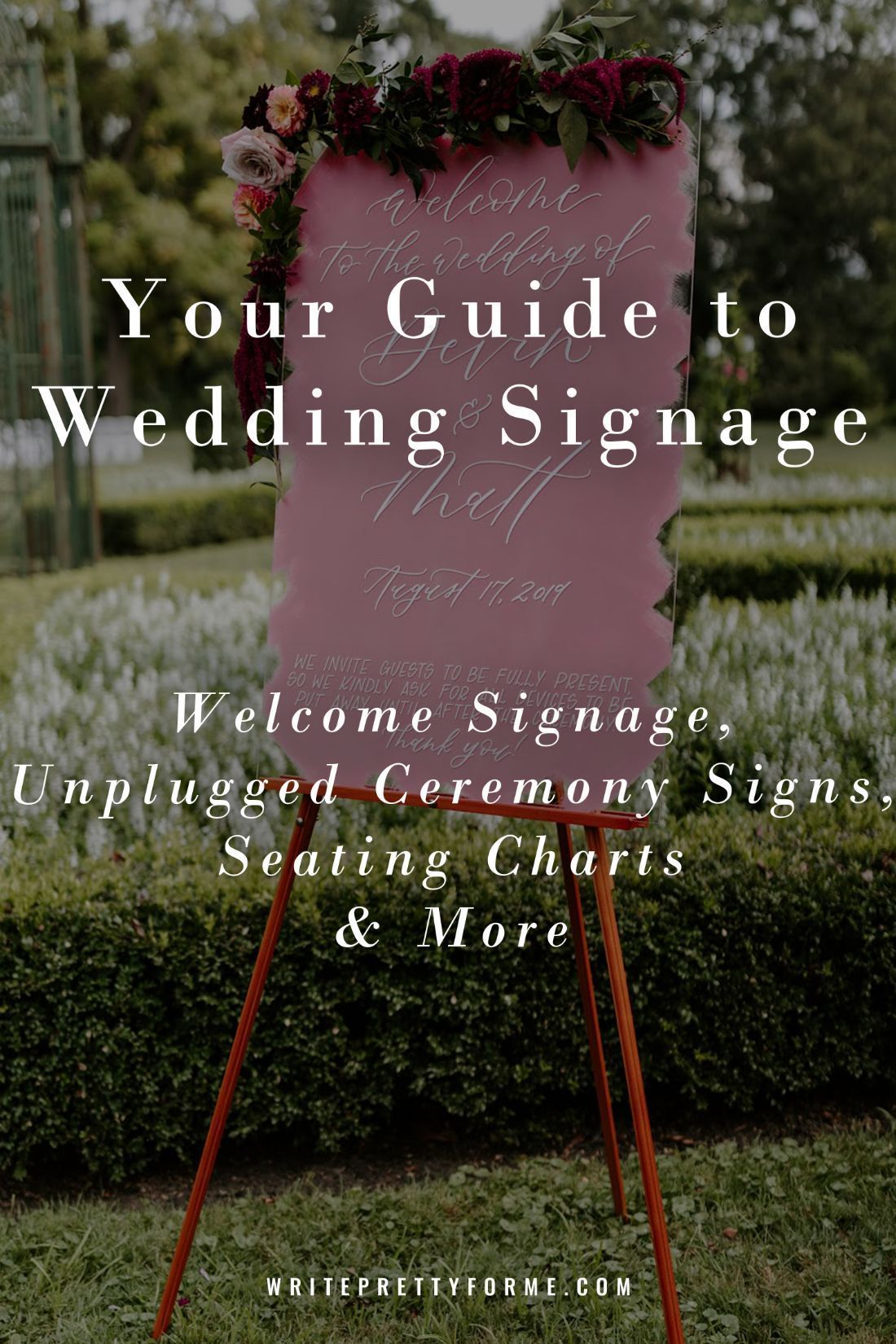 New Jersey Wedding Calligraphy and Modern Wedding Signage Decor