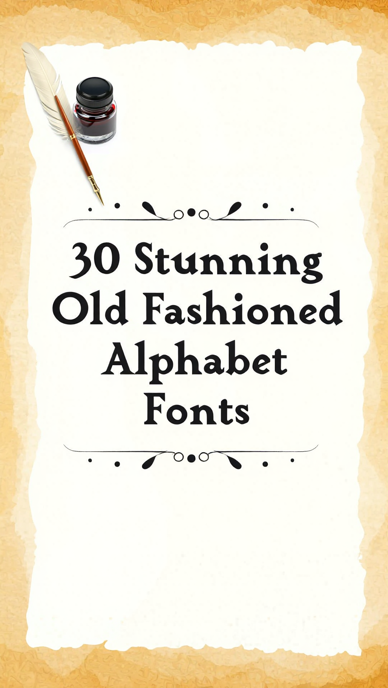 30 Stunning Old Fashioned Alphabet Fonts for Timeless Designs