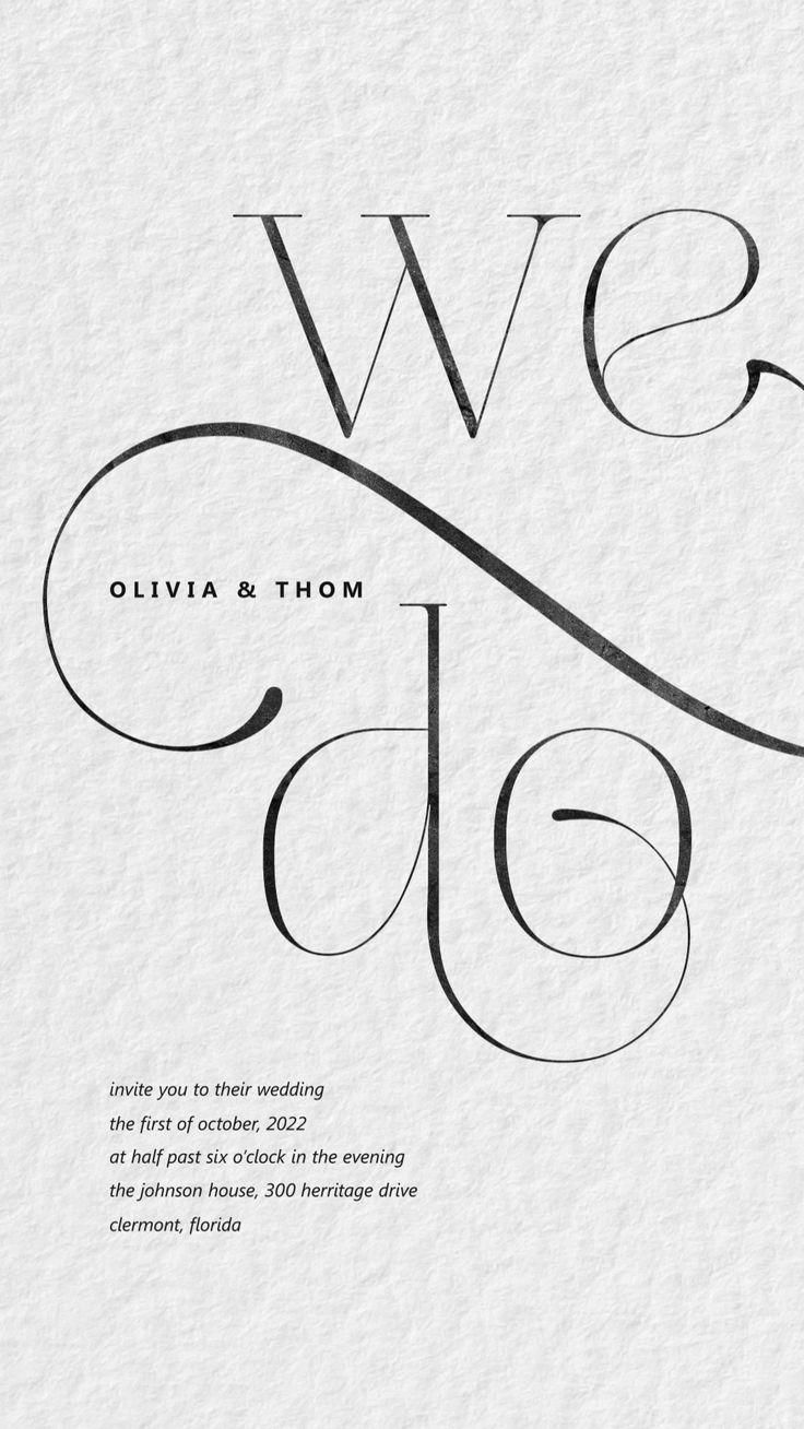 Premium Minimalist Wedding Personalized Video Invitation, Ink on Watercolor