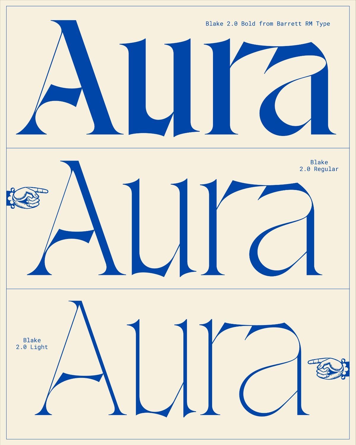 Barrett RM Type: Unique & Fashionable Decorative Display Typeface