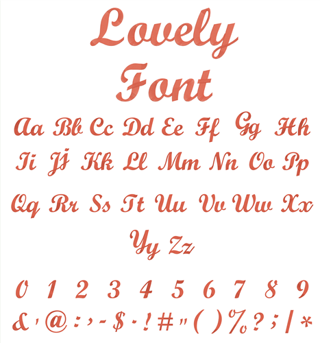 Lovely Font Embroidery Font