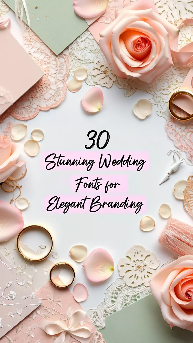 30 Stunning Wedding Fonts for Elegant Branding & DIY Projects
