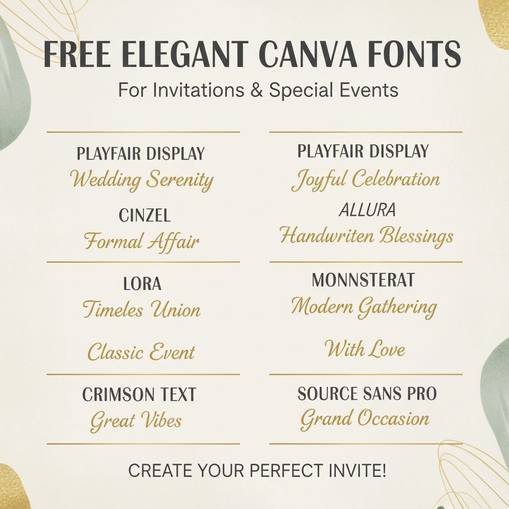 Free Elegant Canva Fonts