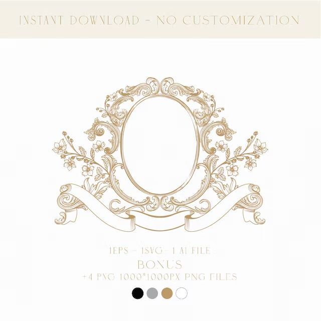 View ELEGANT WEDDING LOGOS by LinvitInstant on Etsy