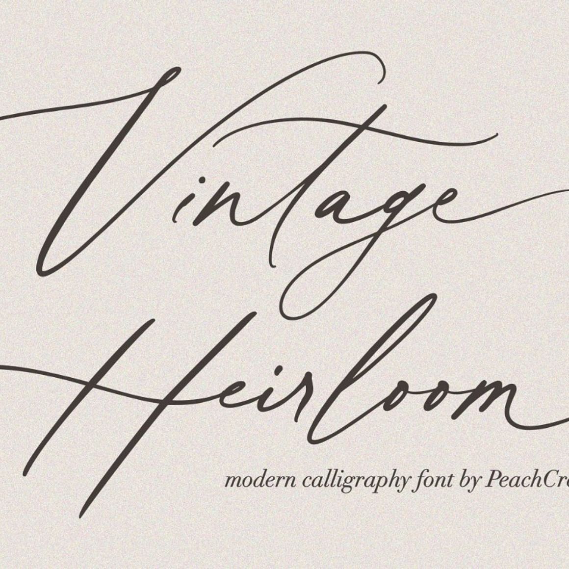 Vintage Heirloom Calligraphy Font: Elegant & Timeless Wedding Style