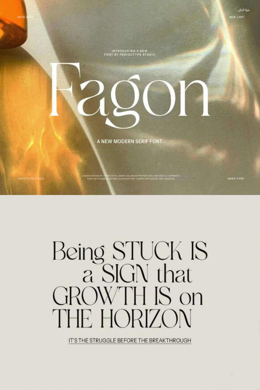Fagon Font: Modern Serif for Elegant Branding and Web Design