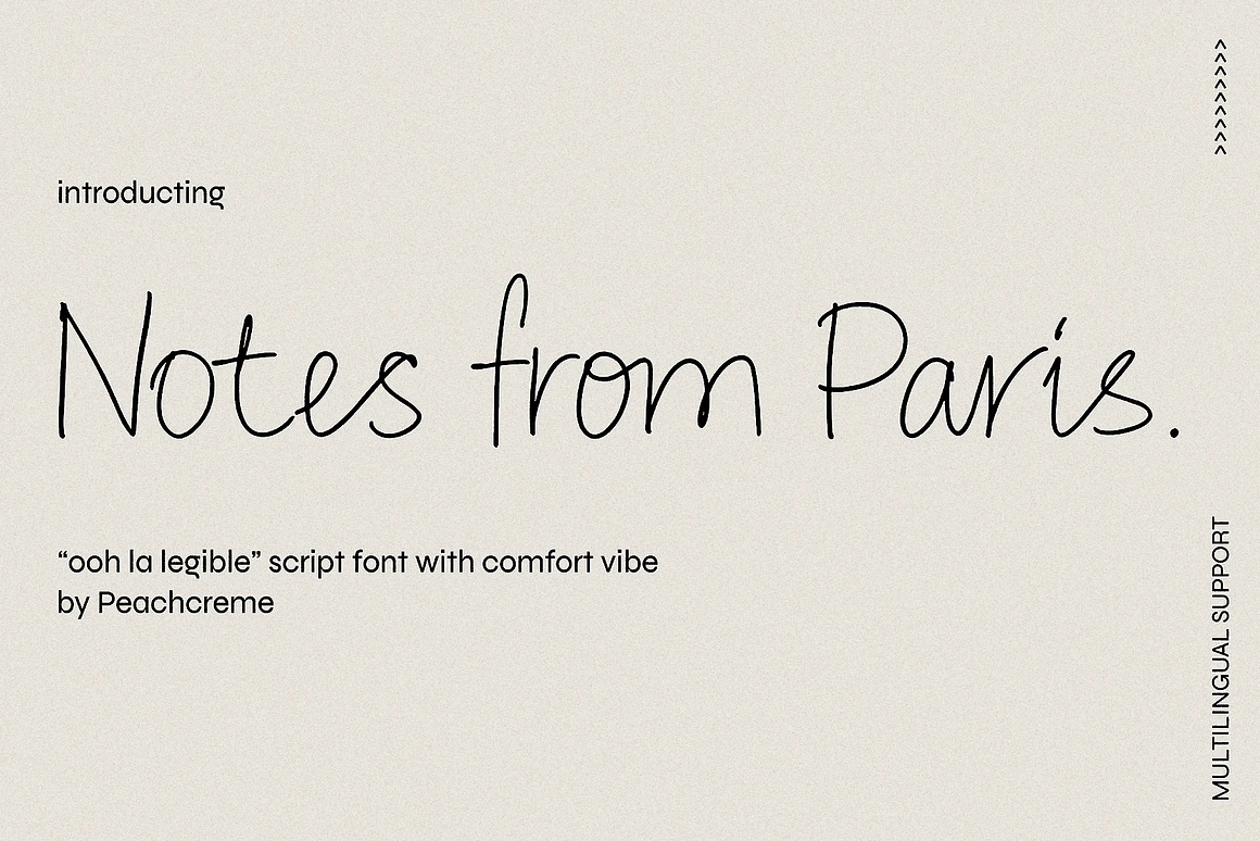 Notes from Paris — Script Font
