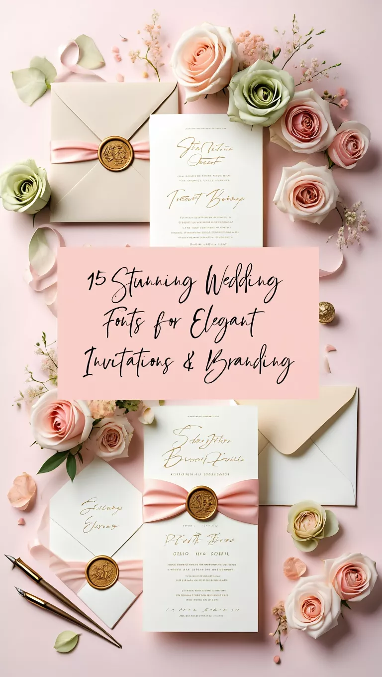 15 Stunning Wedding Fonts for Elegant Invitations & Branding