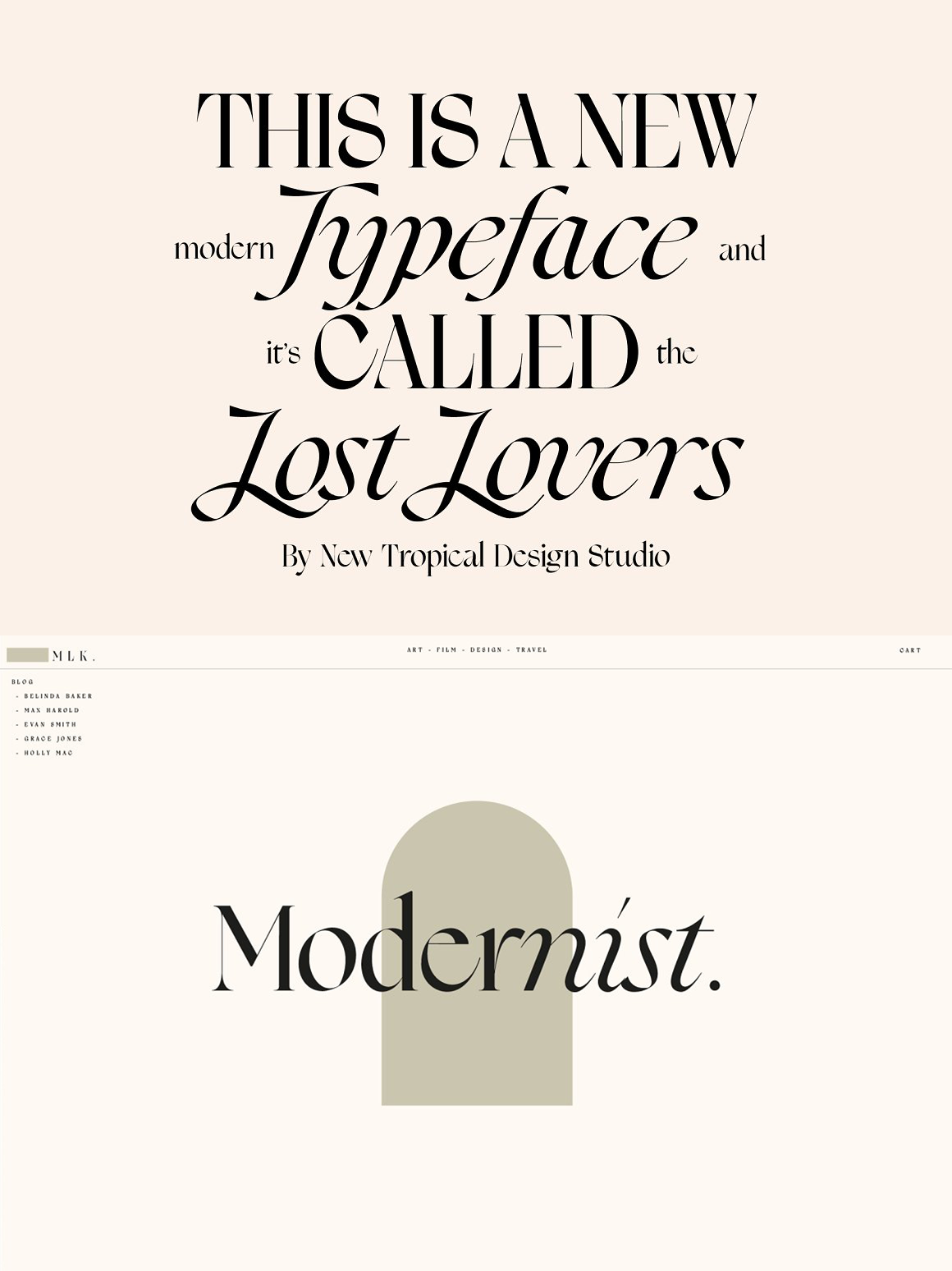 Lost Lovers Serif Typeface / Calligraphy Modern Vintage Urban / Photoshop / Download Now