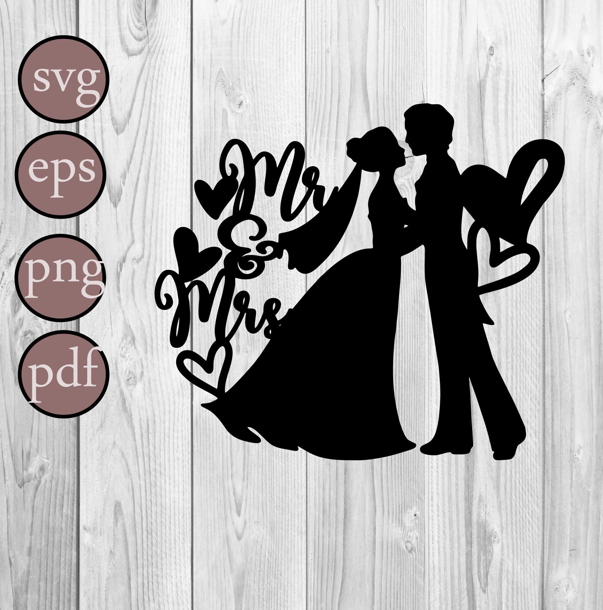 Bride Groom Svg, Floral Wedding Svg, Mr and Mrs Svg, Couple Svg, Bride Clipart, Wedding Cut File, C