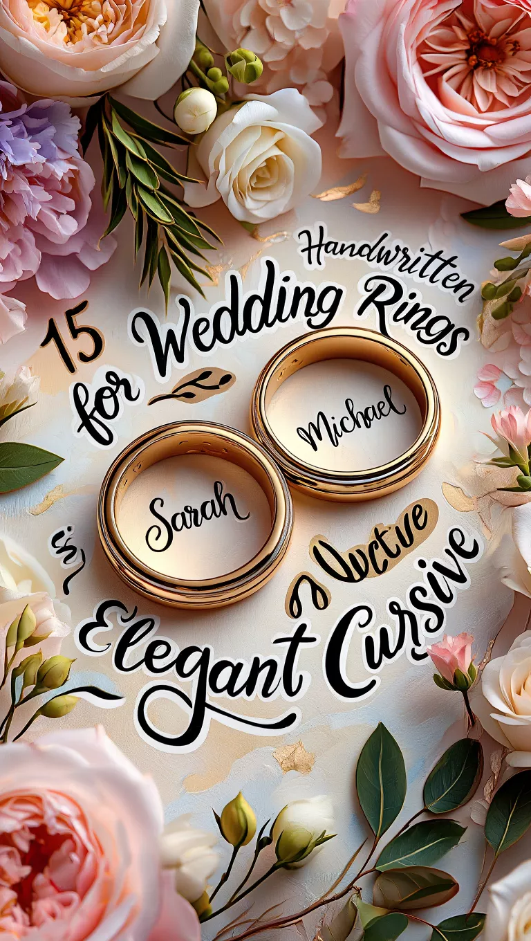 15 Handwritten Fonts for Wedding Rings in Elegant Cursive