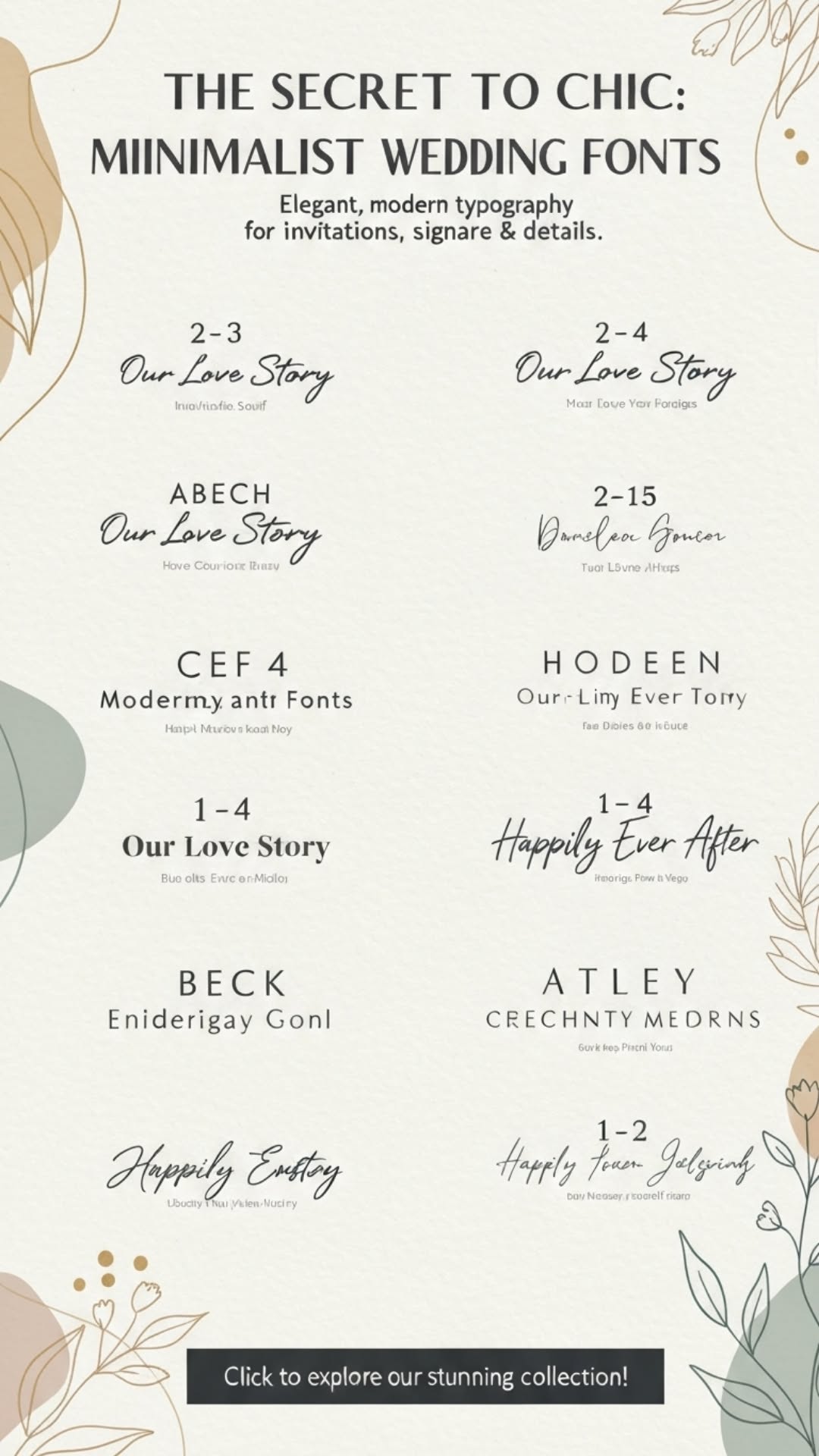 The Secret to Chic: Minimalist Wedding Fonts