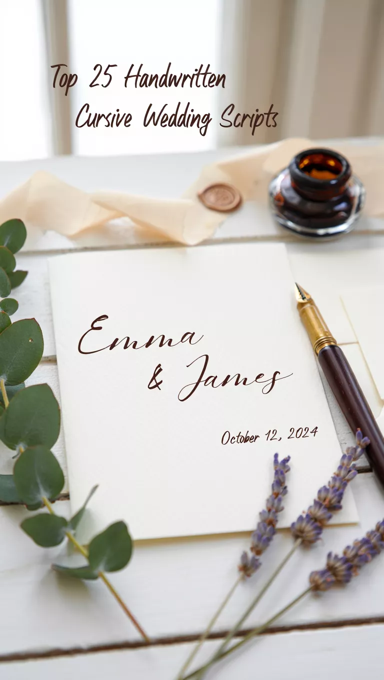 Top 25 Handwritten Cursive Wedding Scripts for Elegant Designs