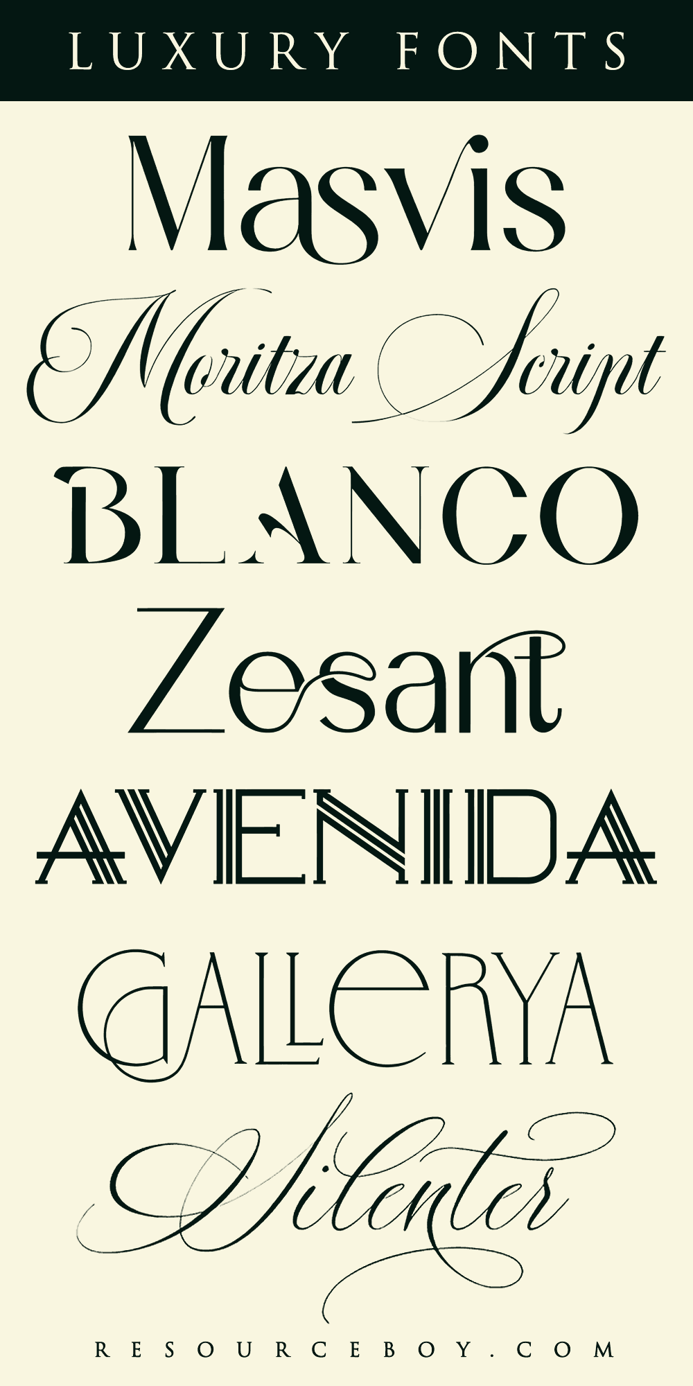 Free Luxury Fonts | Luxury font, Romantic fonts, Lettering☺