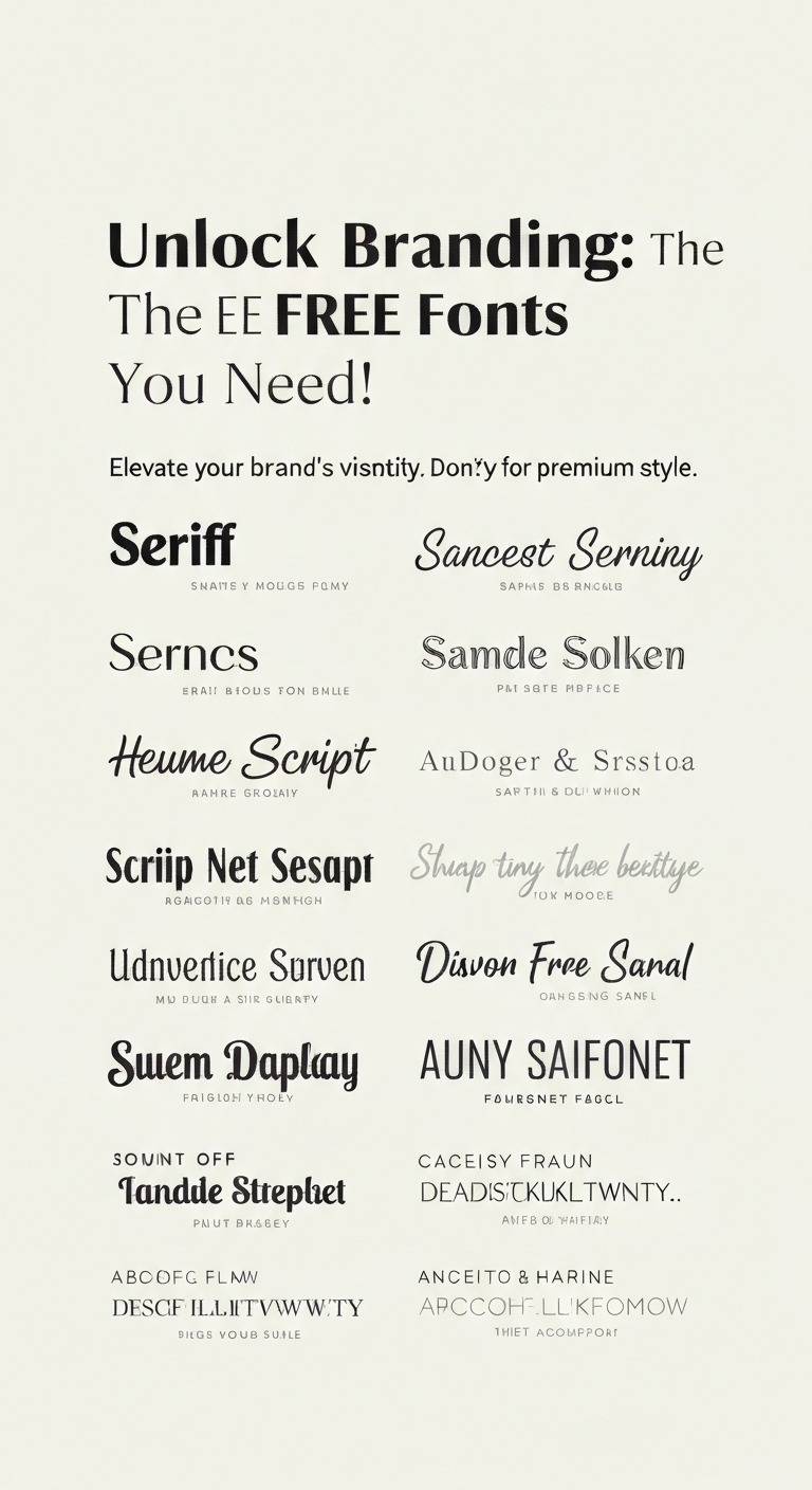 Unlock Pro Branding: The BEST FREE Fonts You Need!