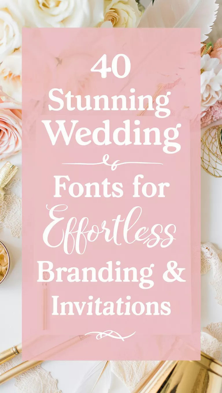 40 Stunning Wedding Fonts for Effortless Branding & Invitations