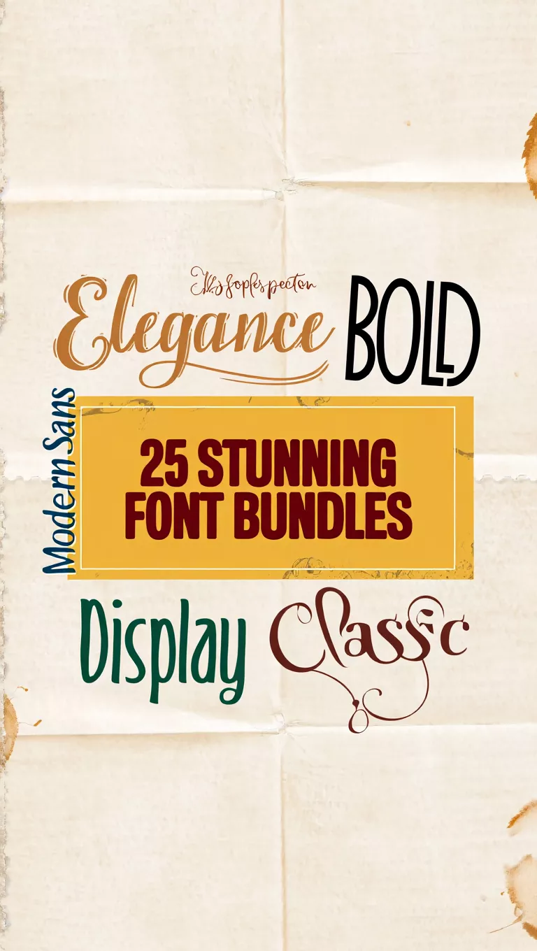 25 Stunning Font Bundles for Easy Branding & Design