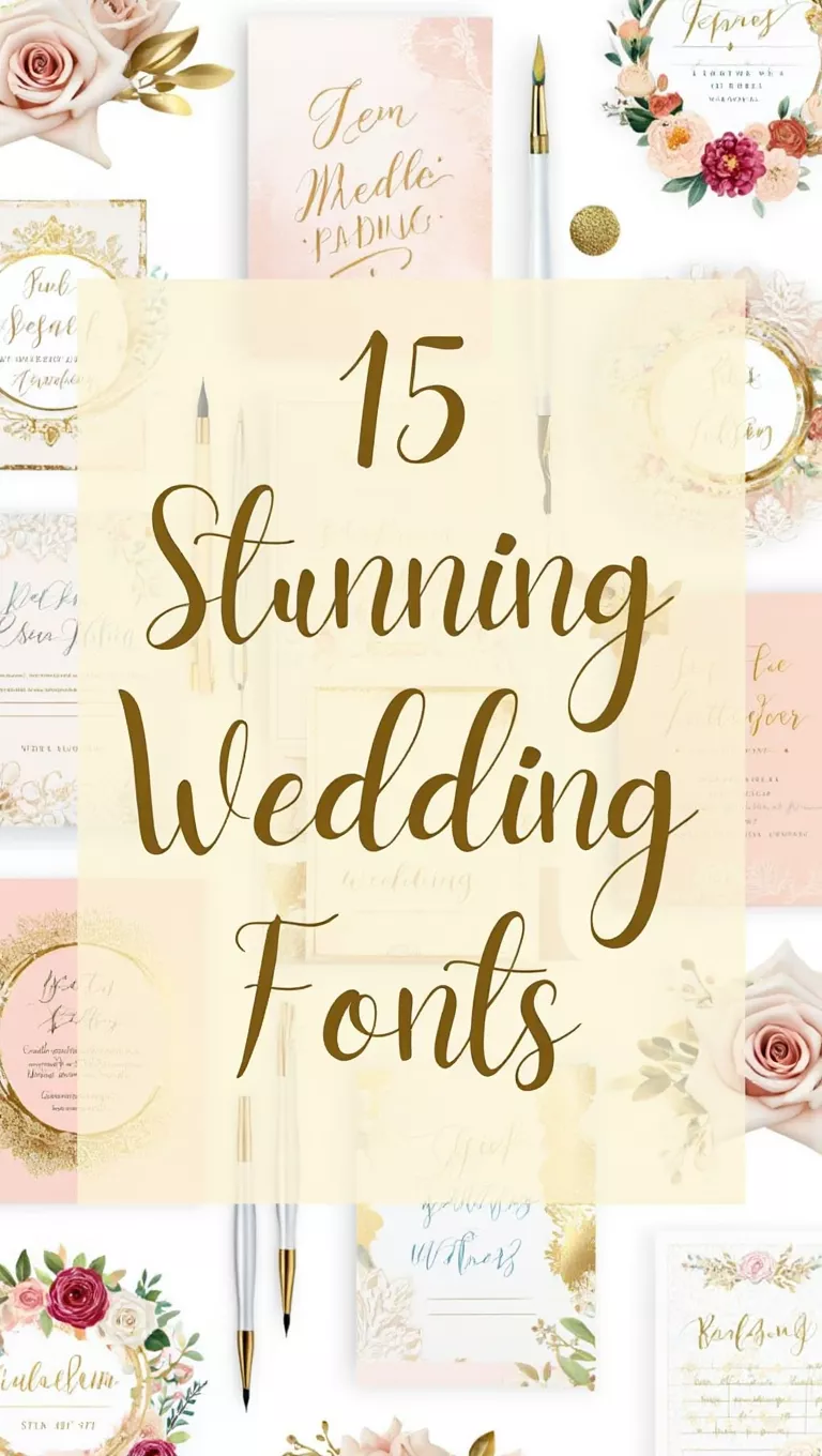 15 Stunning Wedding Fonts for Elegant Branding & Invitations