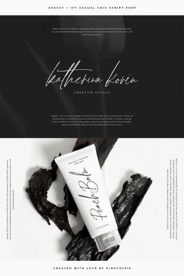 August + Ivy | Handlettered Script, Modern Handwritten Font, Calligraphy Font, Script Font, Etsy