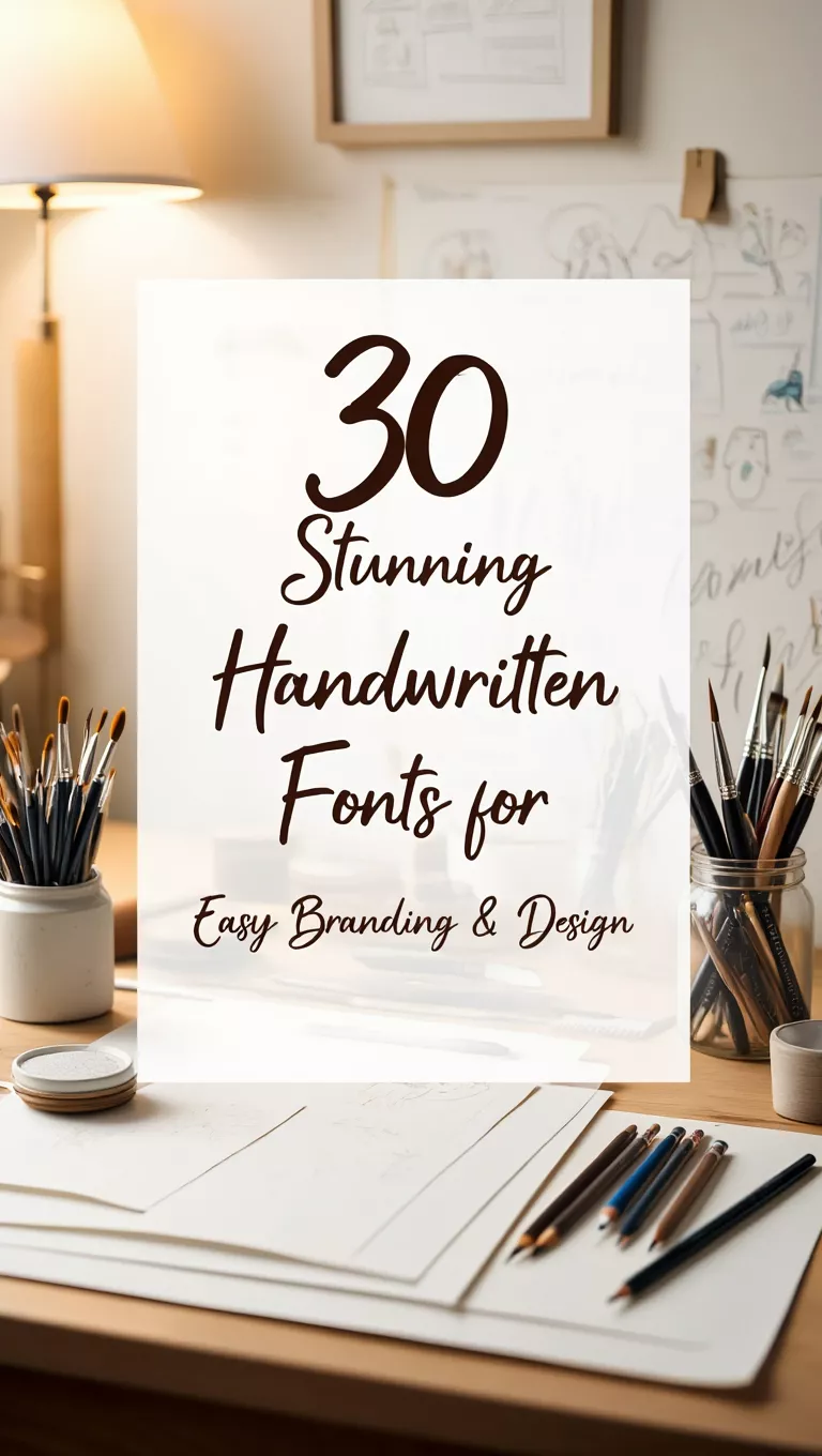 30 Stunning Handwritten Fonts for Easy Branding & Design