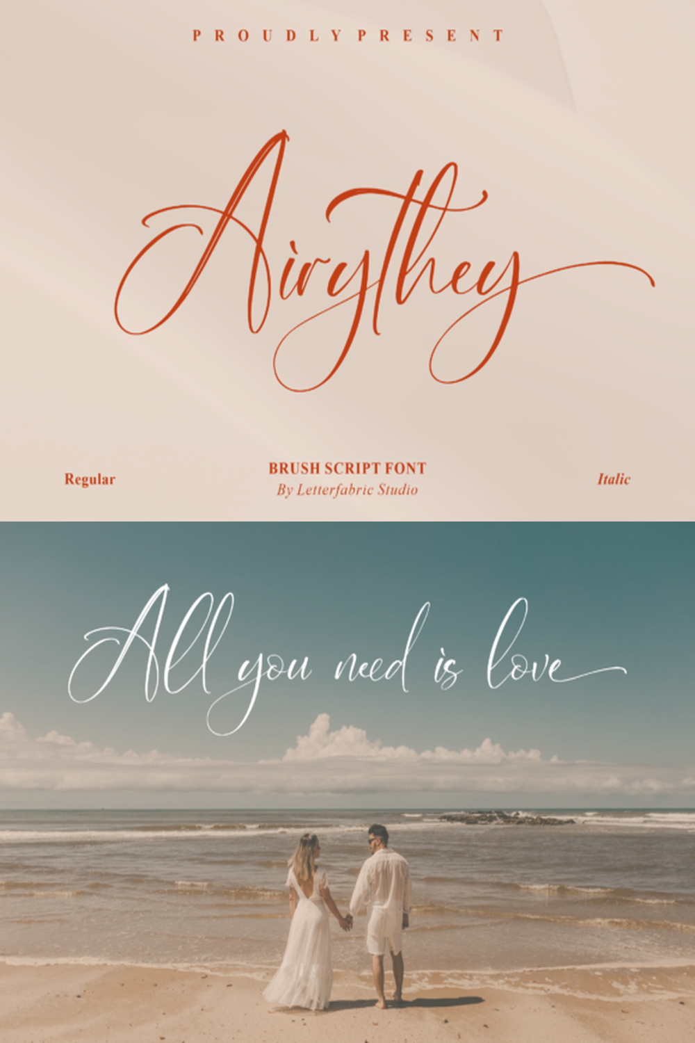 Airythey Font: Elegant Script Typography for Branding and Invitations