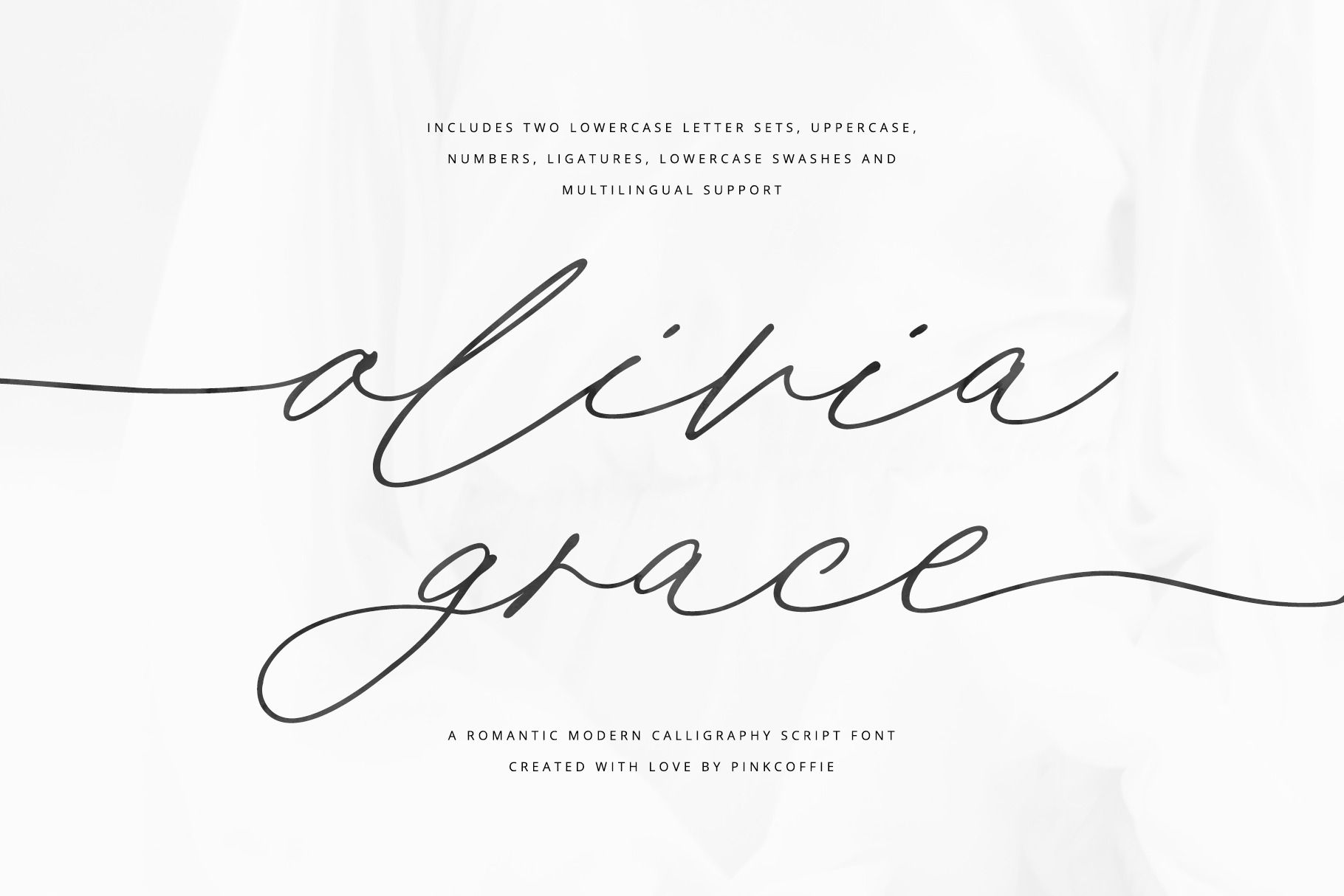 Olivia Grace | Wedding Calligraphy by Pink Coffie | Creative Market