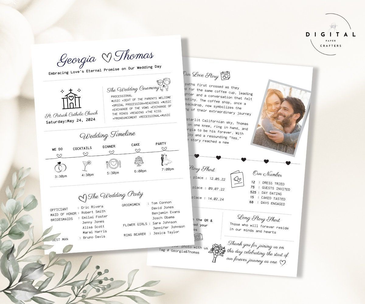 Create Your Own Editable Wedding Newspaper Template with Canva