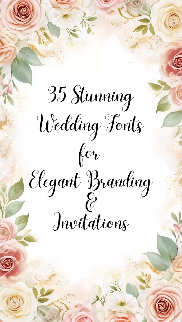 35 Stunning Wedding Fonts for Elegant Branding & Invitations