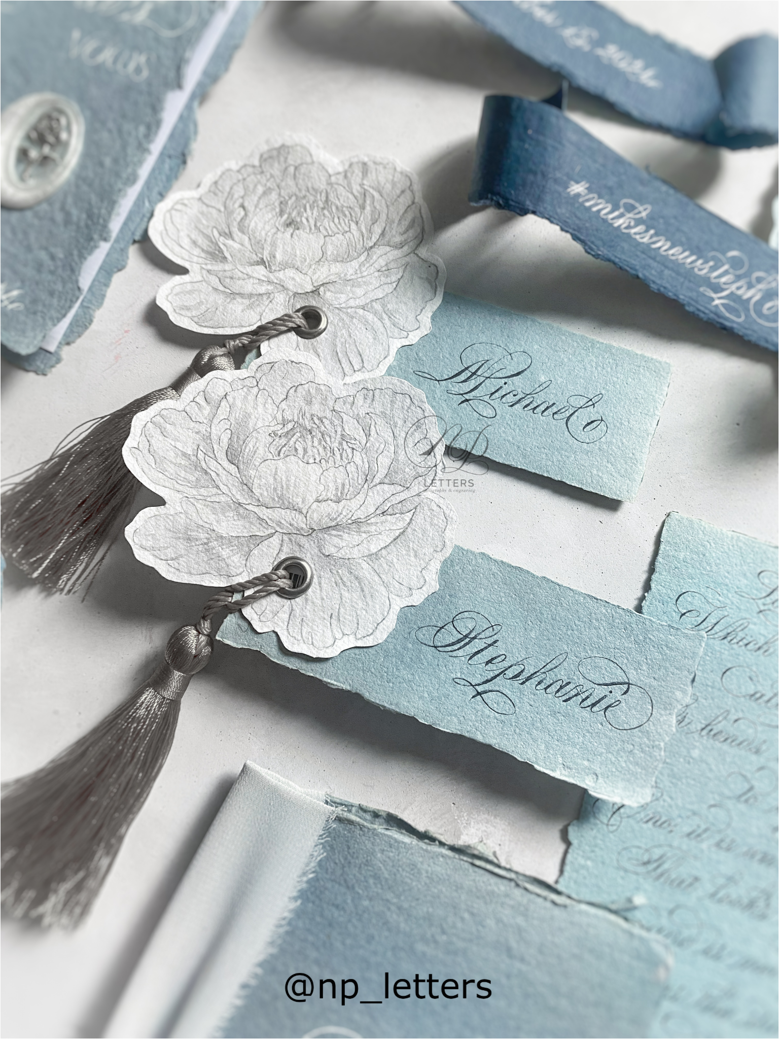 Flower Place Card by NP Letters