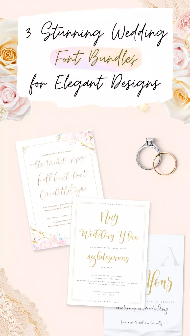 3 Stunning Wedding Font Bundles for Elegant Designs