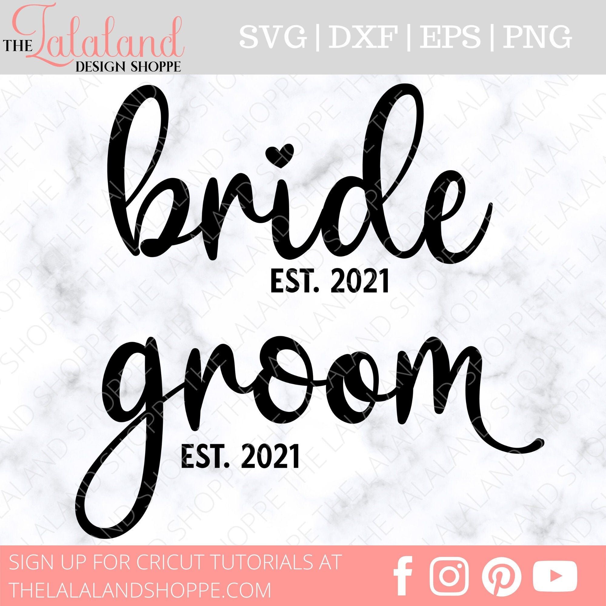 Mariée et Groom SVG, Mariage svg, M. et Mme Svg, Masque de mariage svg, mariée marié t-shirt svg, mariée svg, groom svg, établi 2021 svg, dxf