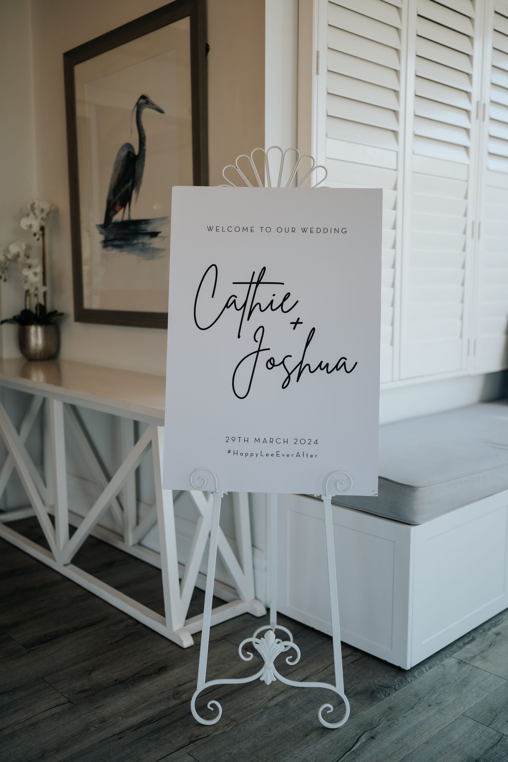 Simple Black and White Welcome Sign