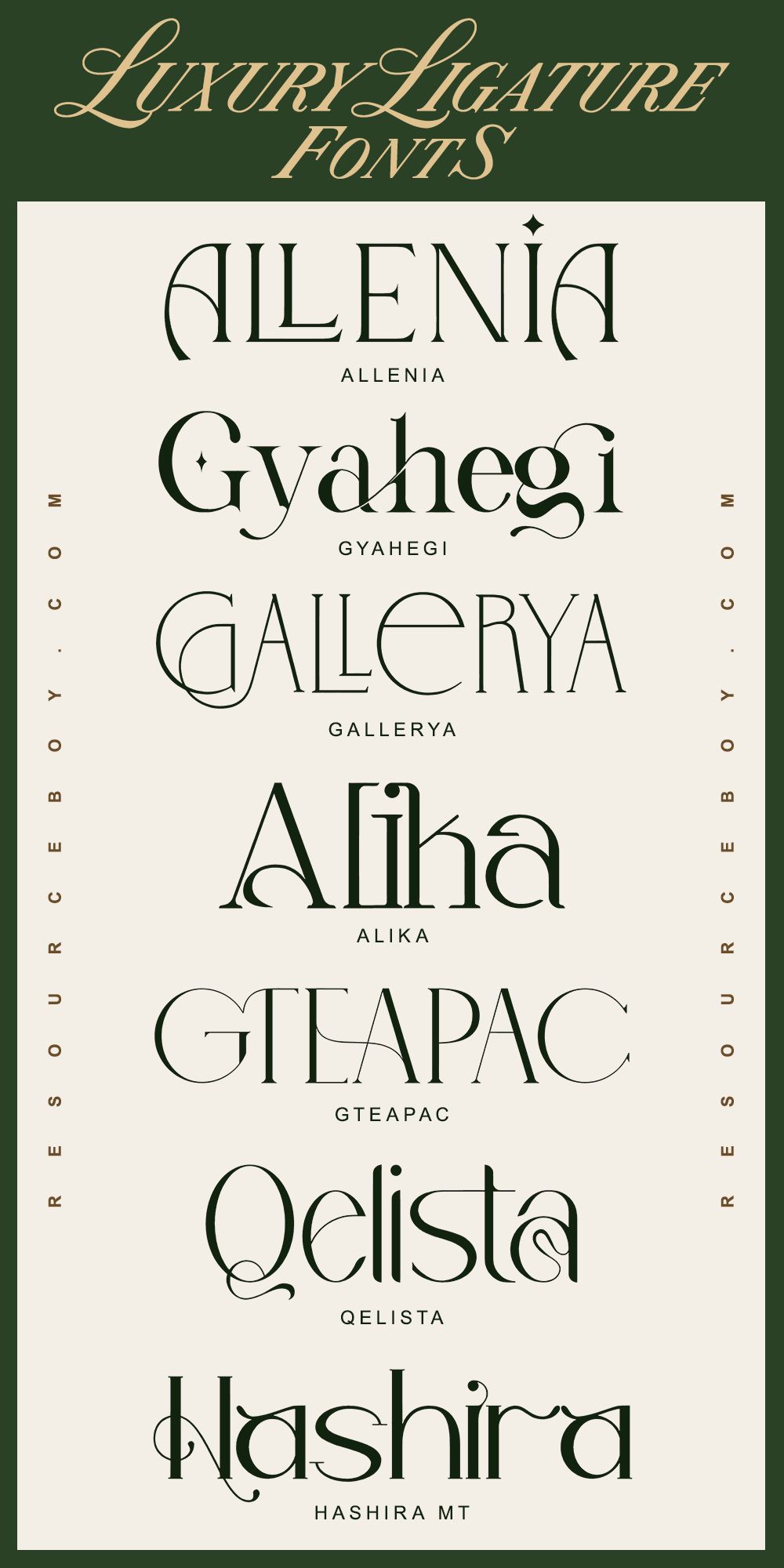 Free Luxury Ligature Fonts