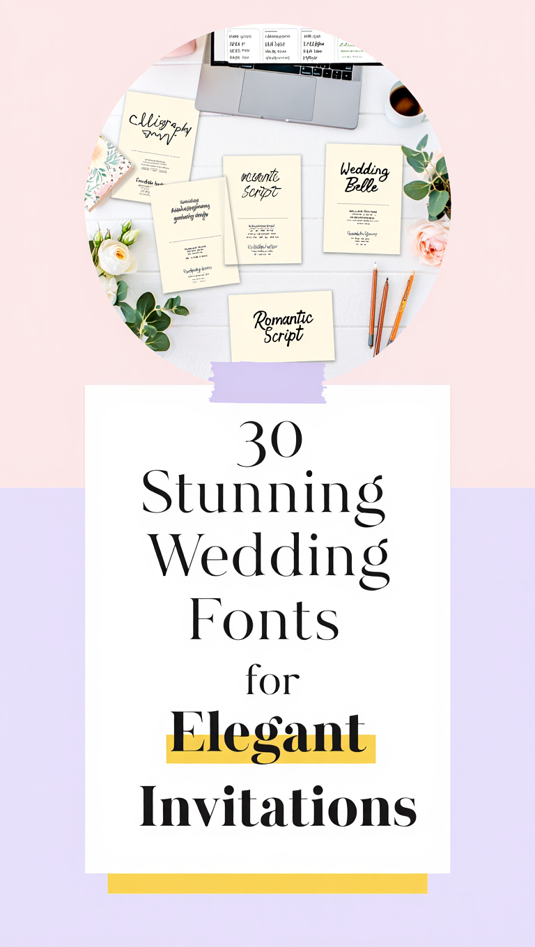 30 Stunning Wedding Fonts for Elegant Invitations & Branding