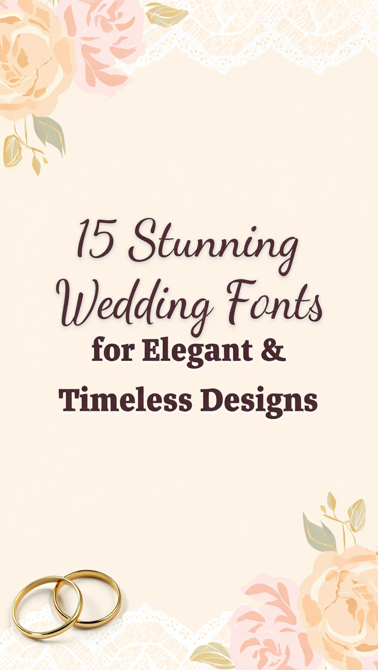 15 Stunning Wedding Fonts for Elegant & Timeless Designs