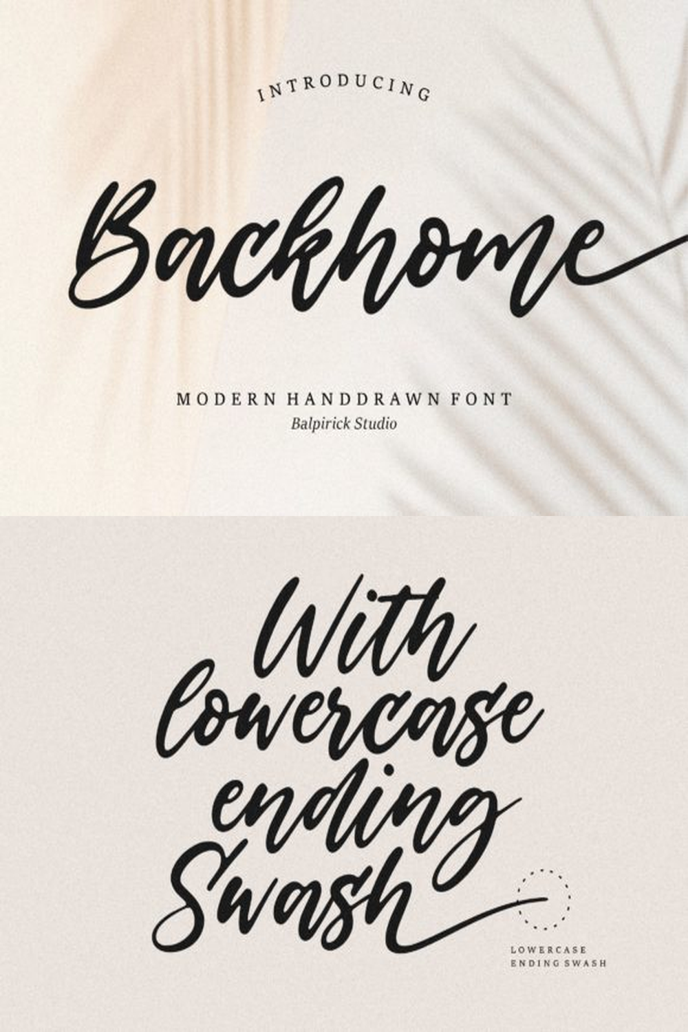 Backhome Font: Modern Handwritten Font for Branding & Wedding Invitations