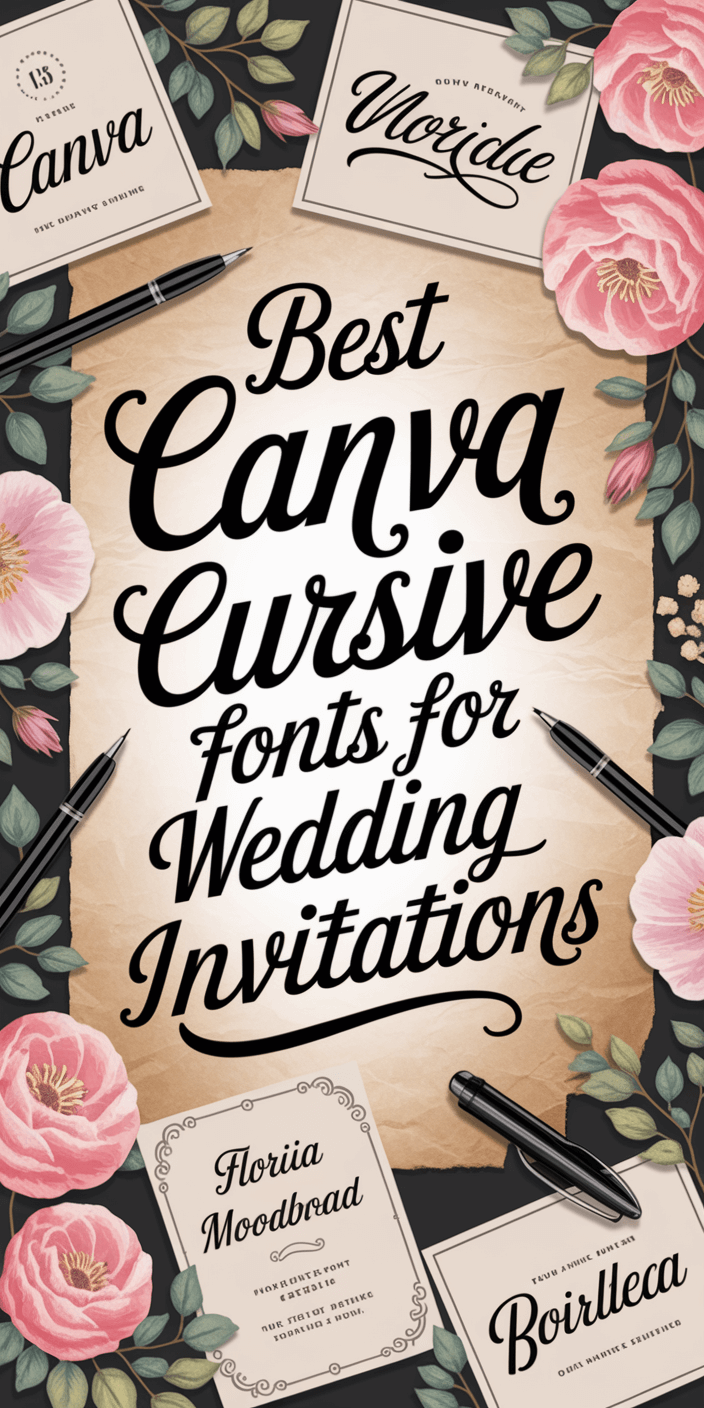 Best Canva Cursive Fonts for Wedding Invitations